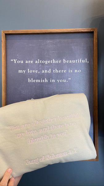 You Are All Together Beautiful Embroidered Sweatshirt