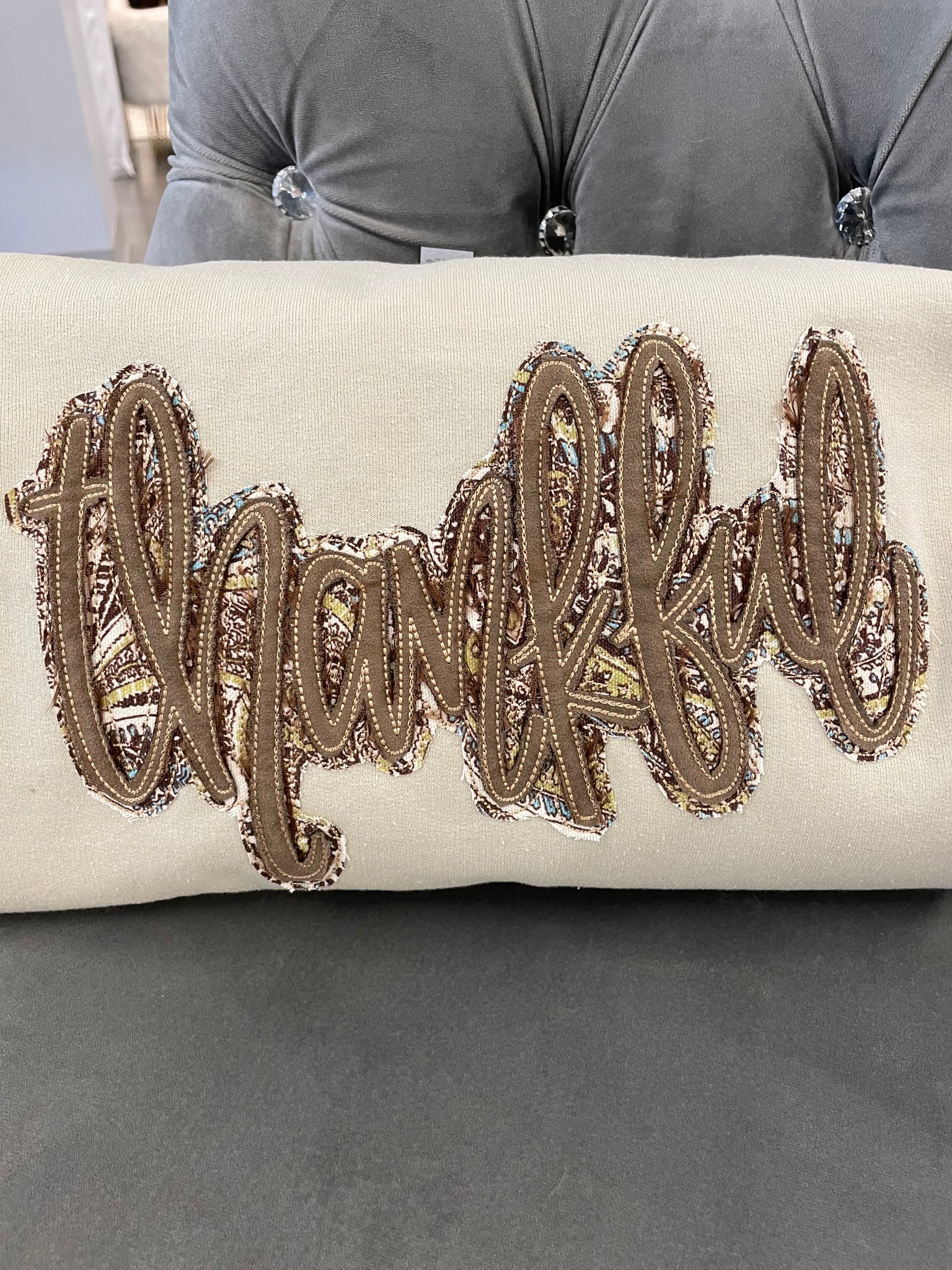 Thankful Khaki Sweatshirt