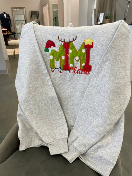 Mimi Claus Embroidered Sweatshirt