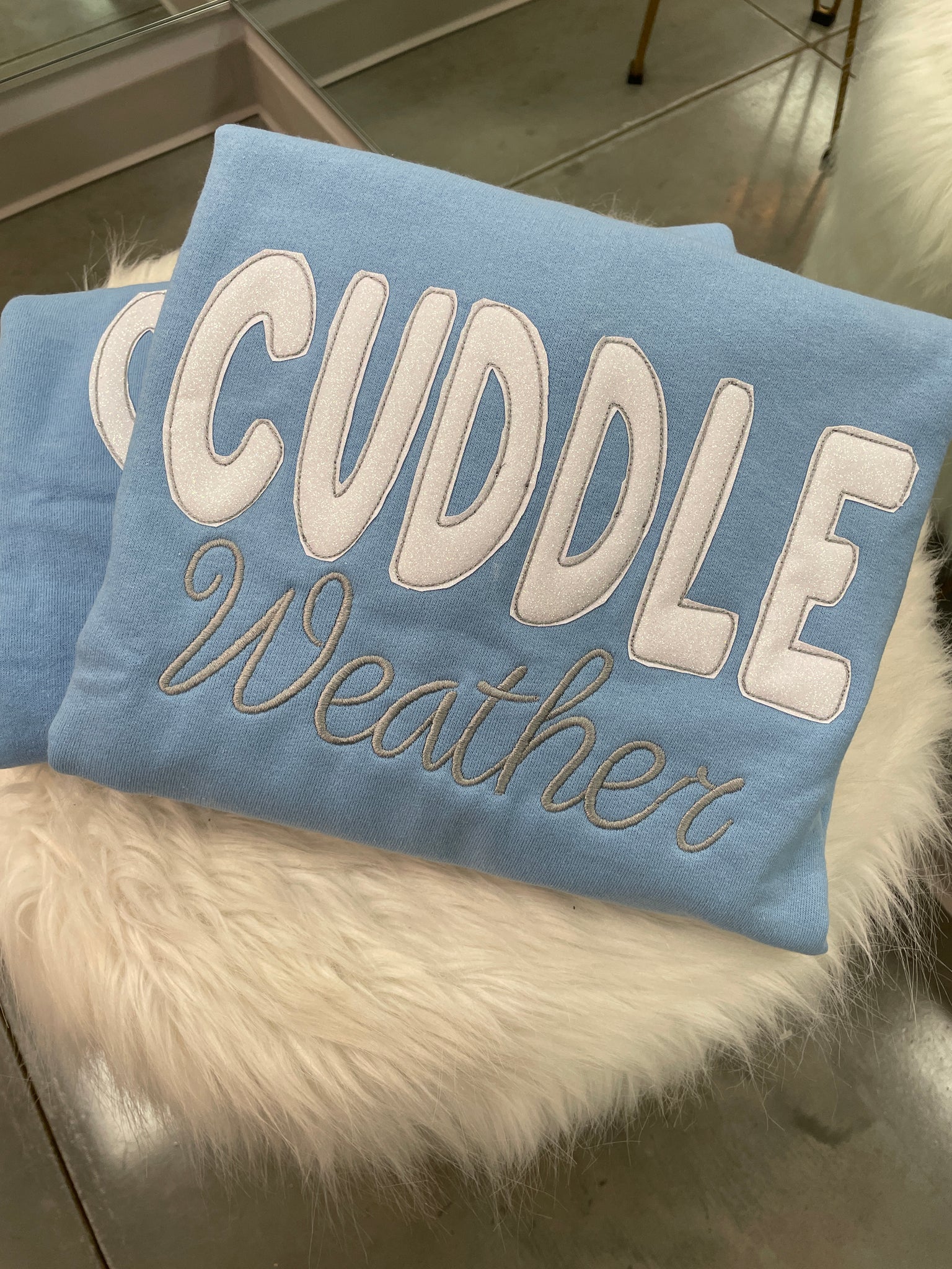 CUDDLE Weather Embroidered Sweatshirt