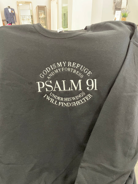 Psalm 91 Embroidered Sweatshirt