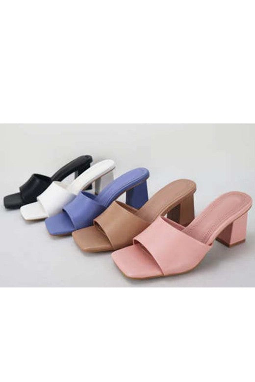 Lori Pink Slide Square Heel