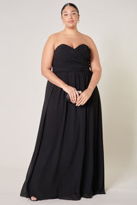 Beloved Ruched Sweetheart Convertible Dress Curve