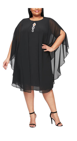 Devin Iris Cape Dress Style SL612806