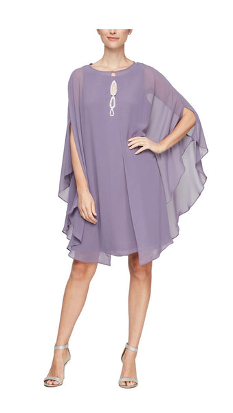 Devin Iris Cape Dress Style SL612806