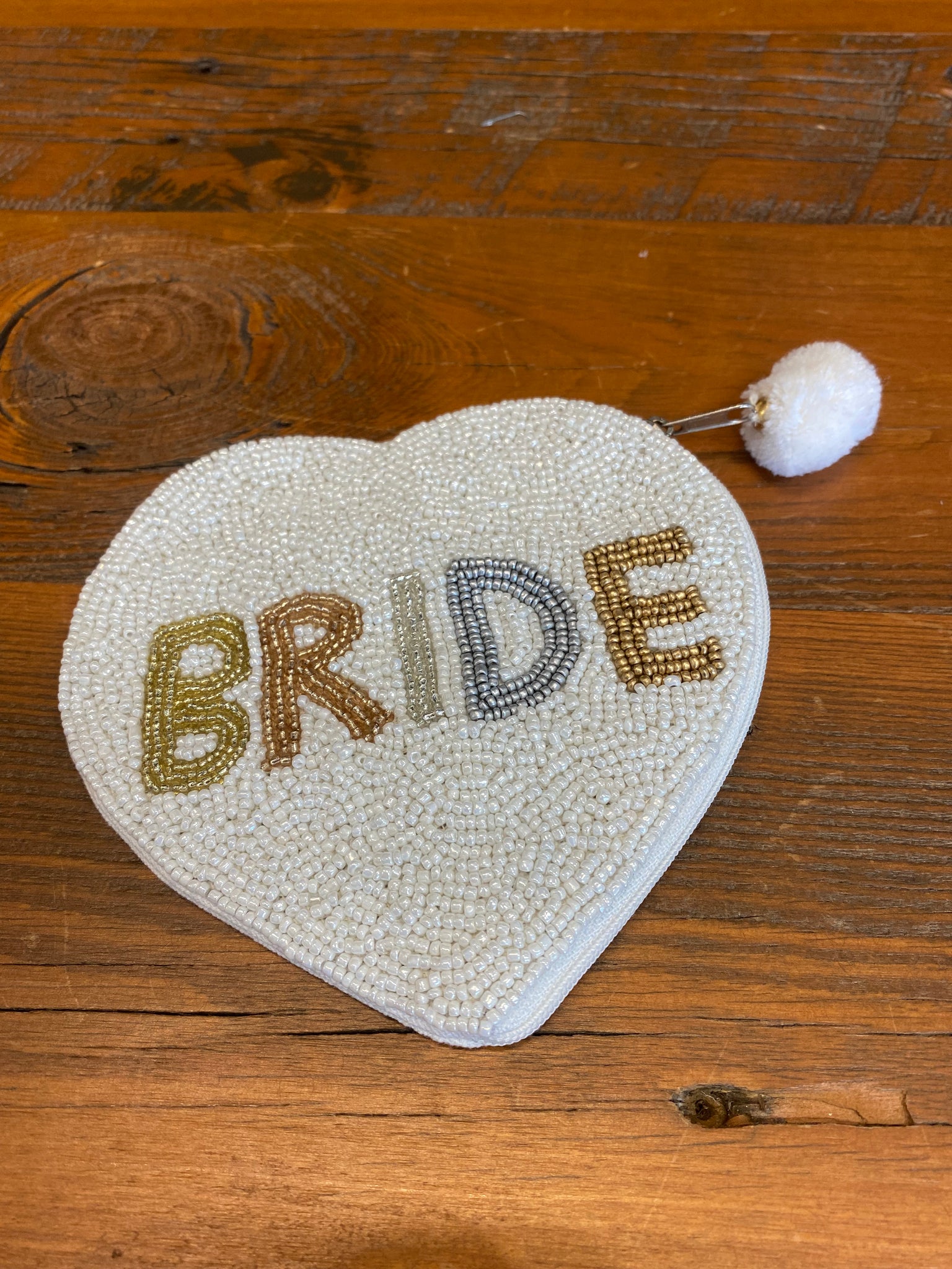 Bride Beaded Heart Wallet