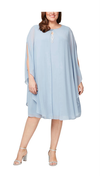 Devin Iris Cape Dress Style SL612806