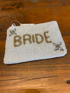 Bride Flower Beaded Wallet