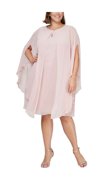 Devin Iris Cape Dress Style SL612806