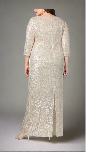 Declan Gold Sequin Gown Style 8496646