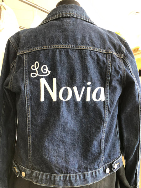 La Novia Embroidered Denim Jacket