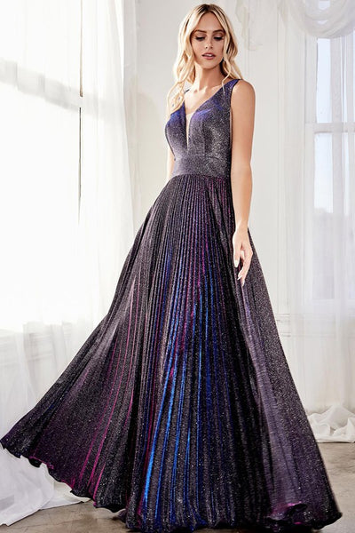 Long Formal Metallic Gown