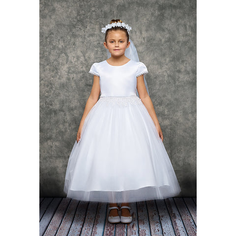 Flower Girl and Communion Dress White Size 4