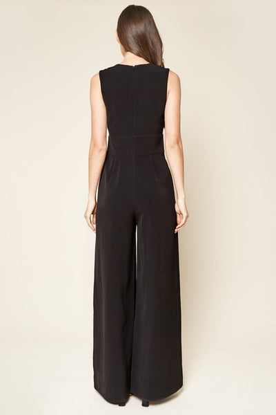 Larah Black V Neck Jumpsuit