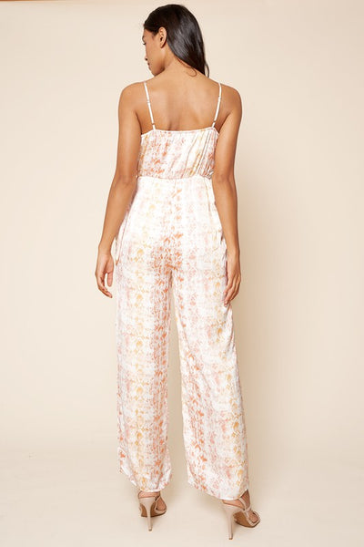 Payton Snake Surplice Jumpsuit