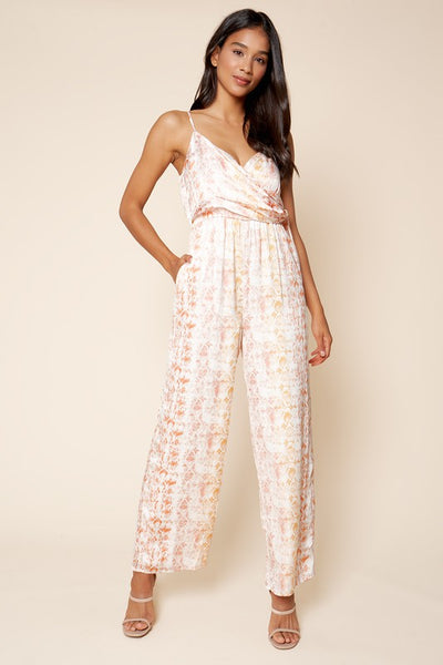 Payton Snake Surplice Jumpsuit