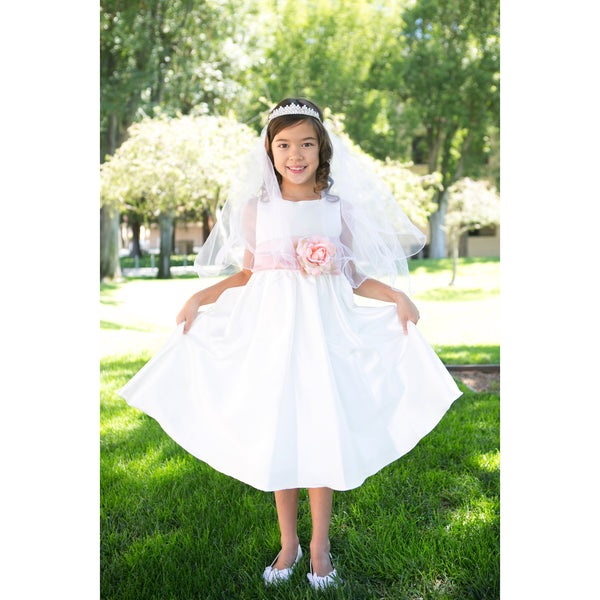 Flower Girl Poly Silk Dress