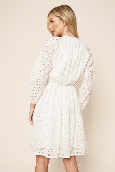 Sway Me Eyelet Tiered Dress