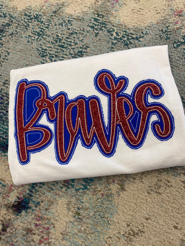 Braves Custom Embroidered T-shirt