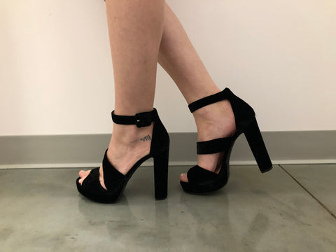 Chinese Laundry Riddle Black Velvet Heel