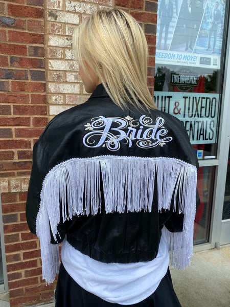 Bride Black Vegan Custom Jacket