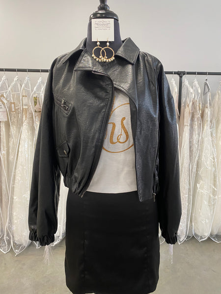 Bride Black Vegan Custom Jacket