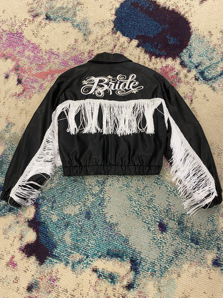 Bride Black Vegan Custom Jacket